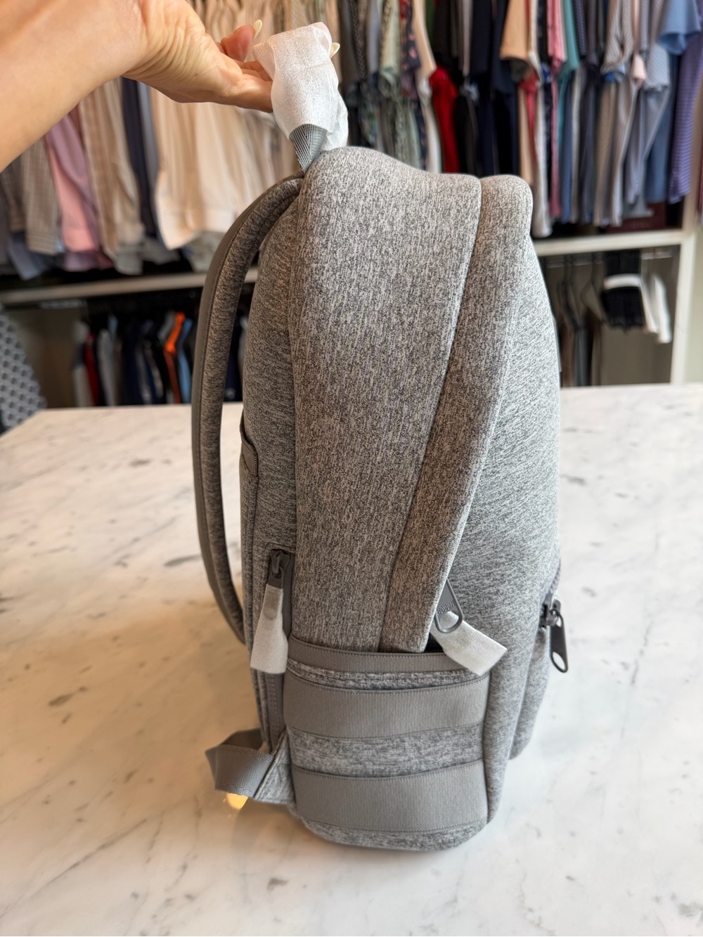 NEW Dagne Dover Dakota Medium Neoprene Backpack Medium Heather Gray - Picture 3 of 11